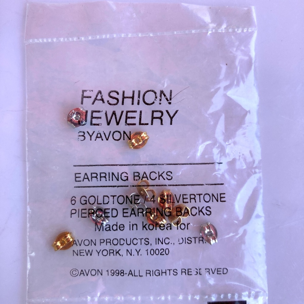 New Avon Earring Backs Goldtone and Silvertone - Picture 3 of 4